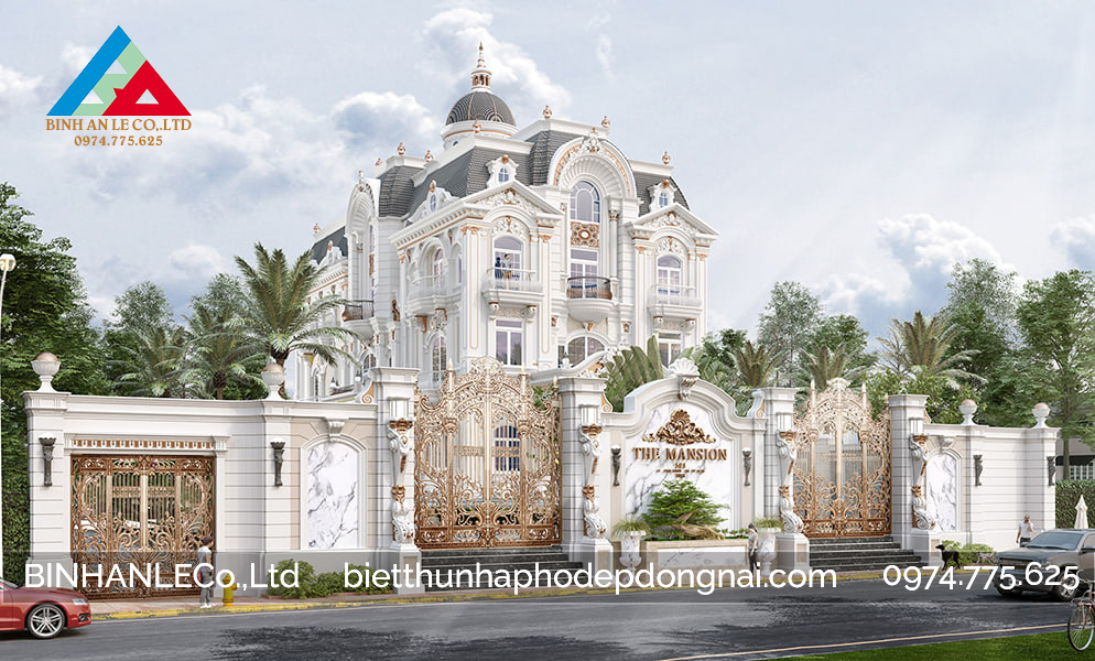Mẫu Thiết Kế Biệt Thự 3 Tầng Cổ Điển 350m2 cho anh Trung ở Biên Hòa