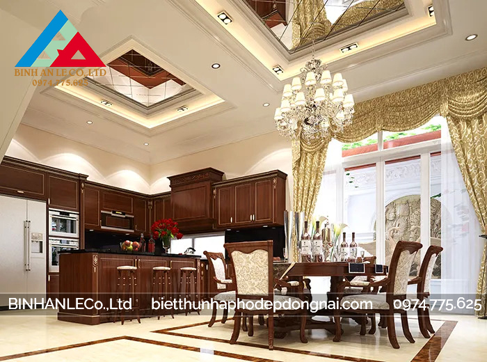 Mẫu Thiết Kế Biệt Thự 3 Tầng Cổ Điển 350m2 cho anh Trung ở Biên Hòa