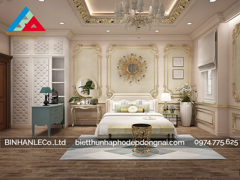 Mẫu Thiết Kế Biệt Thự 3 Tầng Cổ Điển 350m2 cho anh Trung ở Biên Hòa