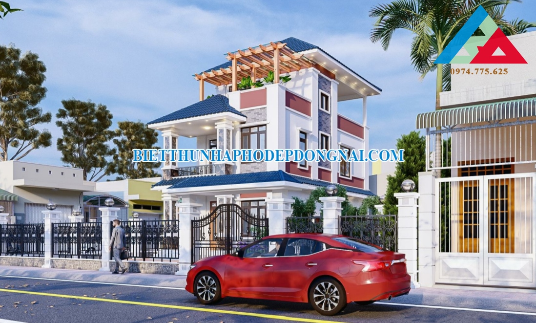 Hình mẫu nhà biệt thự 3 tầng đẹp nhất đi vào lòng người tại Biên Hòa