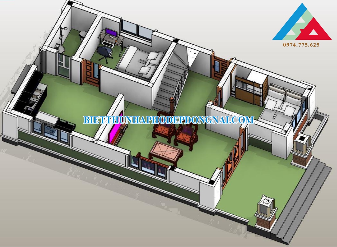 Hình mẫu nhà biệt thự 3 tầng đẹp nhất đi vào lòng người tại Biên Hòa