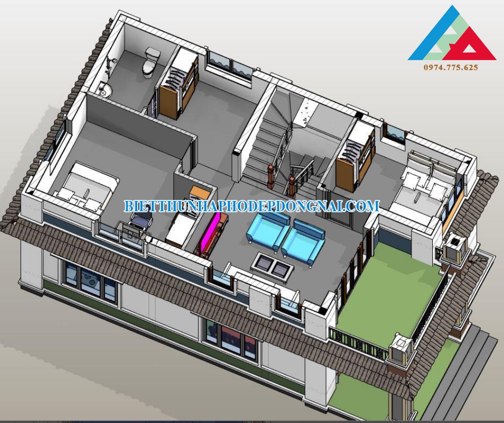 Hình mẫu nhà biệt thự 3 tầng đẹp nhất đi vào lòng người tại Biên Hòa