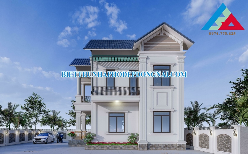 Hình mẫu biệt thự mái thái 2 tầng đẹp say mê