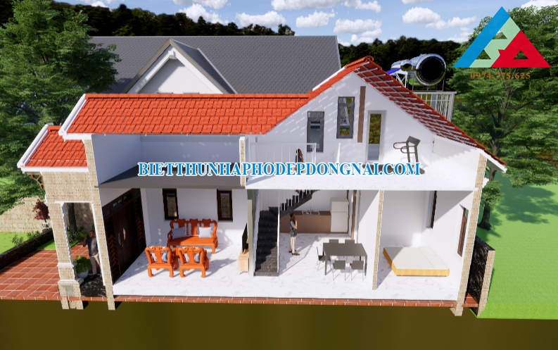 Hình mẫu nhà cấp 4 gác lửng đẹp không thể rời mắt