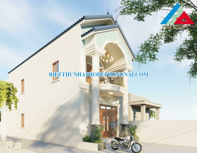 Mẫu nhà phố 1 trệt 1 lầu đẹp hiện đại ở Biên Hòa