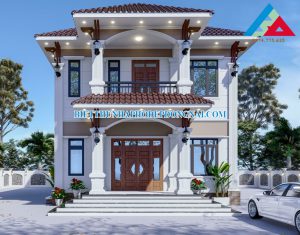 Mẫu biệt thự 2 tầng mái nhật