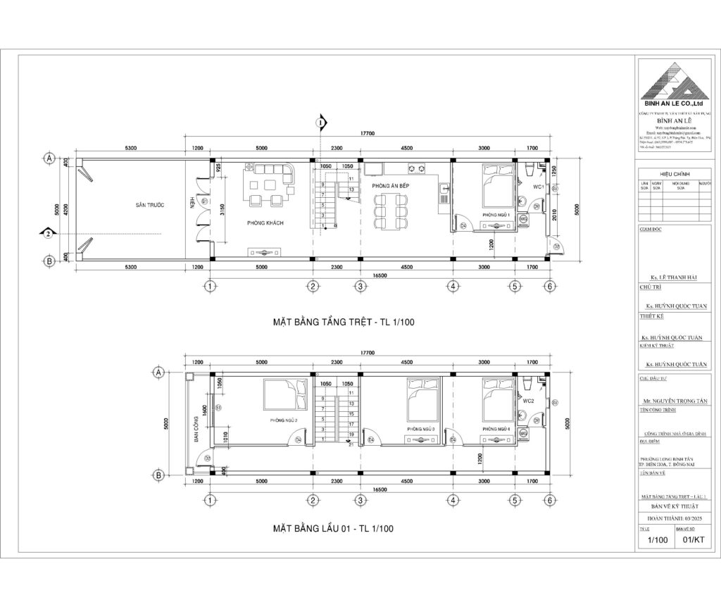 Mẫu Nhà Phố 1 Trệt 1 Lầu 1 Tum Tân Cổ Điển.