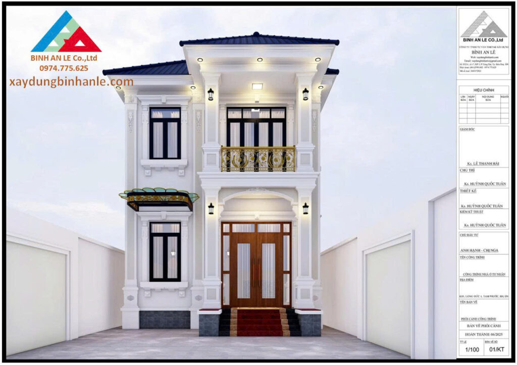 Mẫu Nhà Phố 1 Trệt 1 Lầu  – Vẻ Đẹp Sang Trọng và Hiện Đại