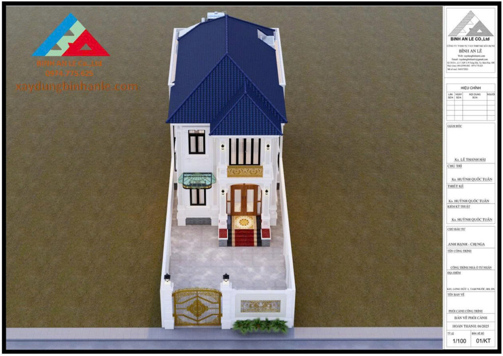 Mẫu Nhà Phố 1 Trệt 1 Lầu  – Vẻ Đẹp Sang Trọng và Hiện Đại