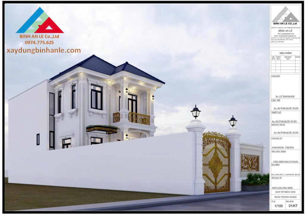 Mẫu Nhà Phố 1 Trệt 1 Lầu  – Vẻ Đẹp Sang Trọng và Hiện Đại