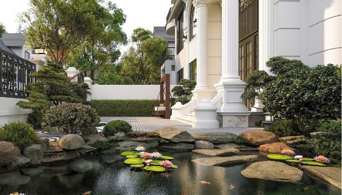 Cách chọn vị trí làm hồ cá cho biệt thự đón tài lộc 2 Những vị trí đặt hồ cá hợp phong thuỷ