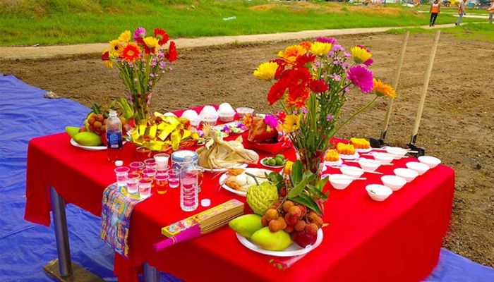 Chi tiết lễ vật cúng động thổ xây nhà đơn giản chuẩn phong thuỷ 1 Lễ cúng động thổ khi xây nhà rất quan trọng trong văn hoá người Việt