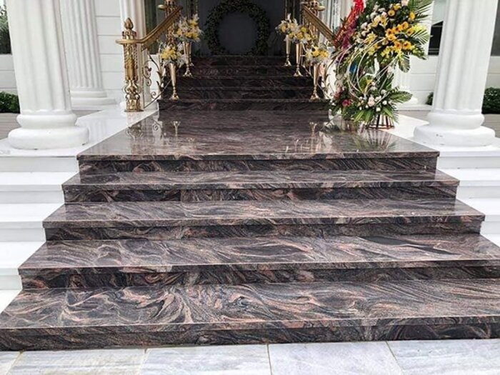 Xu hướng mẫu bậc tam cấp biệt thự 2026 lựa chọn nhiều 1 Đá granite là vật liệu làm tam cấp biệt thự phổ biến