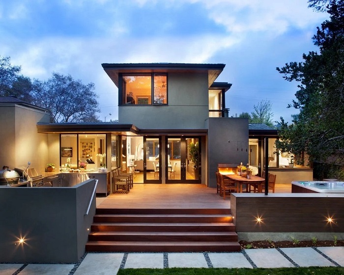 Xu hướng mẫu bậc tam cấp biệt thự 2026 lựa chọn nhiều 7 Mẫu bậc tam cấp biệt thự gỗ giúp không gian thêm ấm cúng