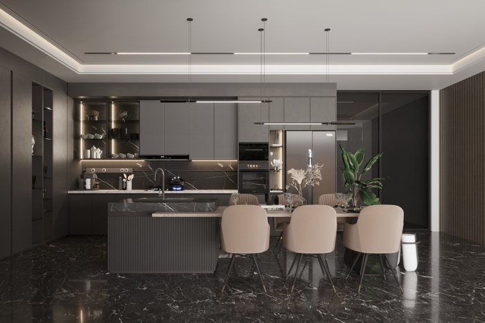 Mẫu bếp biệt thự đẹp hiện đại sang trọng và đẳng cấp 