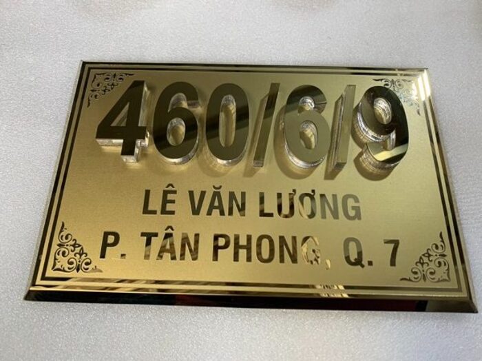 Biển số nhà biệt thự bằng đồng có chi phí hợp lý 