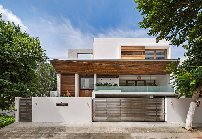 Biệt thự 2 tầng 4 phòng ngủ được thiết kế mái bằng đẹp mắt