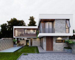 mẫu biệt thự chữ L