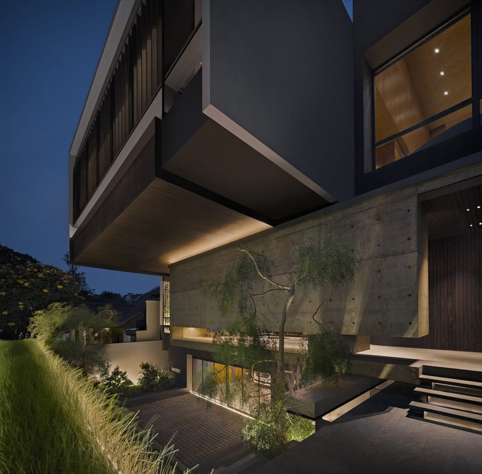 Gợi ý mẫu biệt thự có tầng hầm tiện lợi và hiện đại đẳng cấp 2026 4 Biệt thự tầng hầm nổi theo phong cách Tropical