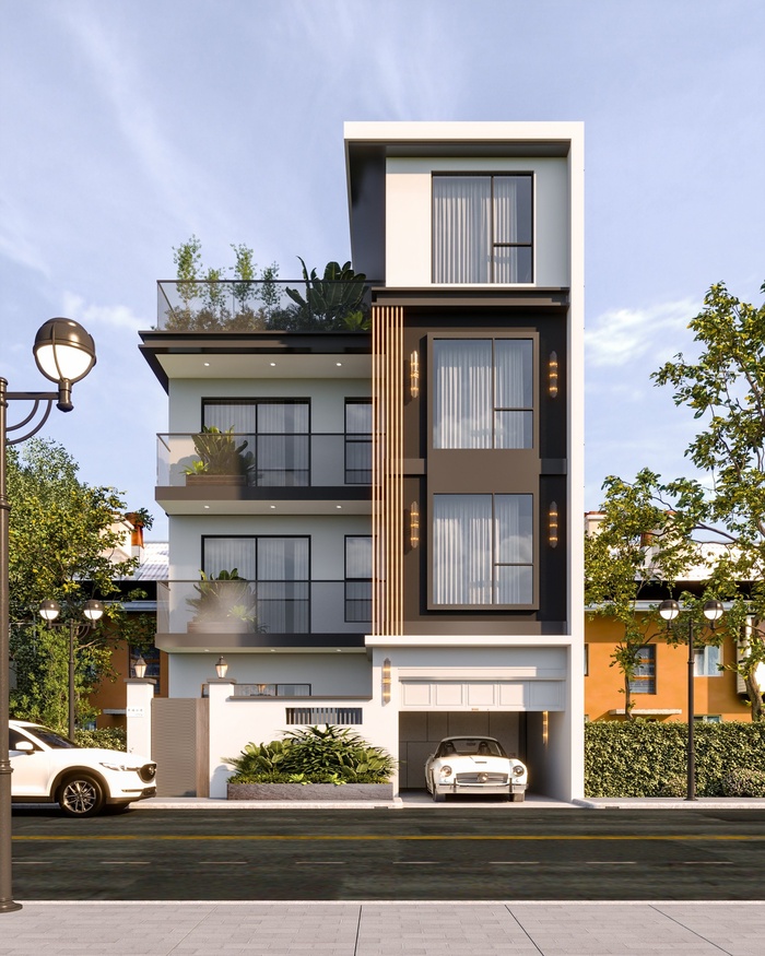 Gợi ý mẫu biệt thự có tầng hầm tiện lợi và hiện đại đẳng cấp 2026 6 Biệt thự được thiết kế với tầng hầm nổi hiện đại