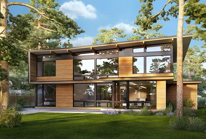 Mẫu biệt thự lắp ghép 2 tầng hiện đại