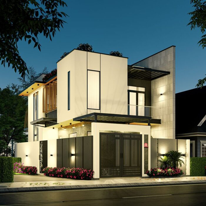 Biệt thự lô góc được thiết kế hiện đại, tinh tế