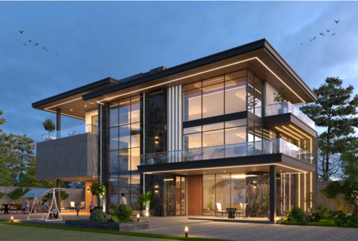 Biệt thự lô góc được thiết kế theo phong cách Modern Luxury