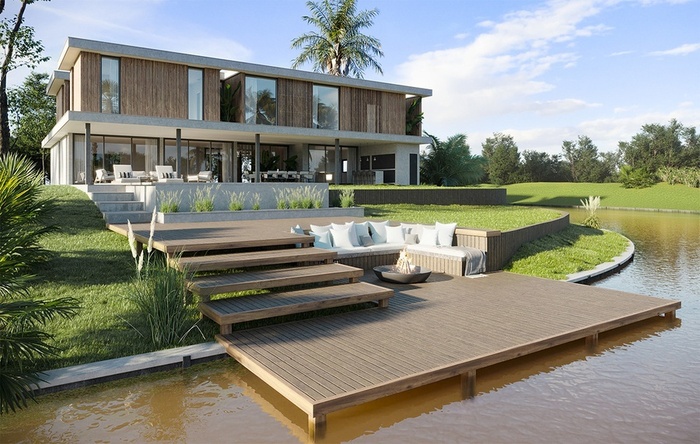 Ngắm nhìn mẫu biệt thự nghỉ dưỡng đẹp, sang trọng 2026 10 Mẫu biệt thự nghỉ dưỡng hướng thẳng ra bờ hồ đầy xinh đẹp