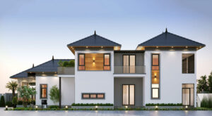 mẫu biệt thự nhà vườn 2 tầng đẹp