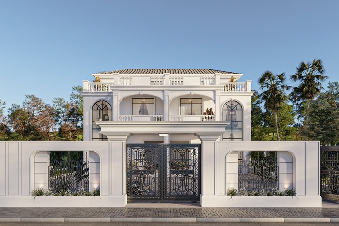 Biệt thự phong cách Châu Âu tân cổ điển mang vẻ đẹp cổ kính hoa lệ