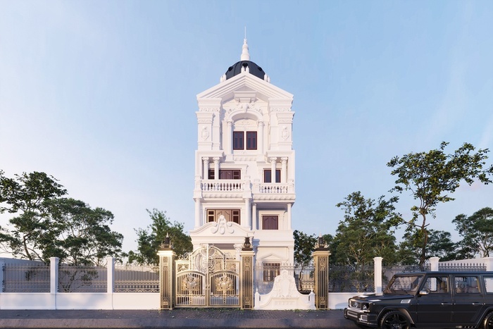 Mẫu biệt thự phong cách Châu Âu nguy nga, tráng lệ 