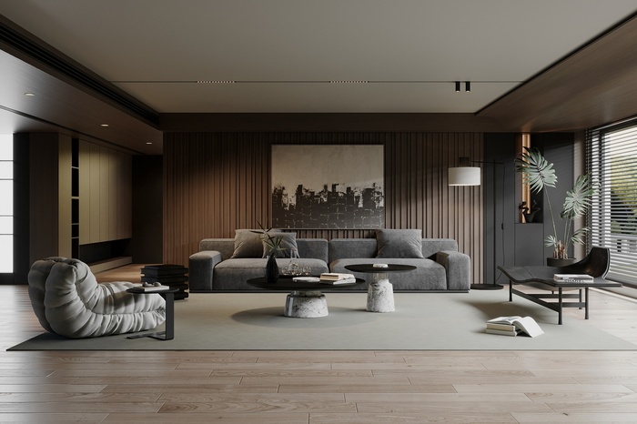 TOP 5+ mẫu biệt thự song lập 3 tầng hiện đại được ưa chuộng 4 Không gian phòng khách rộng rãi và thông thoáng