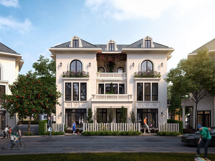 10+ Mẫu biệt thự song lập đẹp và được yêu thích hiện nay 4 Biệt thự song lập tân cổ điển gây ấn tượng mạnh ngay từ cái nhìn đầu tiên