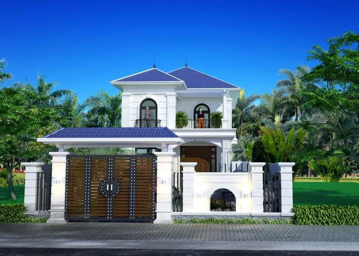 Khám phá mẫu cổng biệt thự đẹp hiện đại và cuốn hút 2026 5 Mẫu cổng biệt thự đẹp tối giản sử dụng chất liệu thép và đan xen cùng chất liệu gỗ tạo điểm nhấn