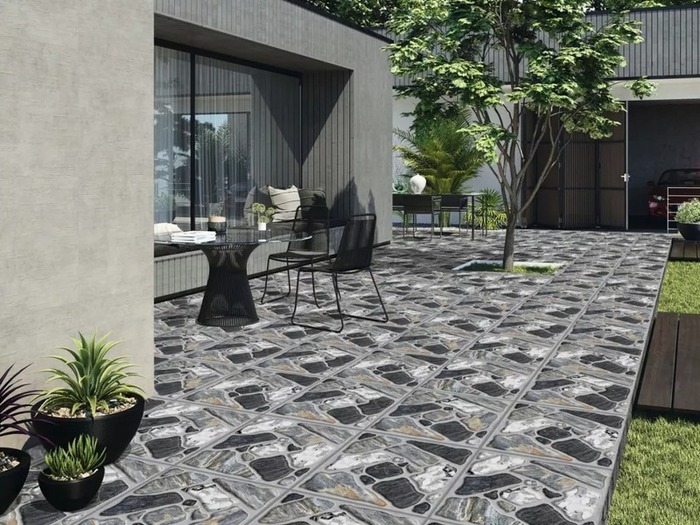 Gạch giả sỏi lát sân vườn chất lượng bền đẹp, dễ lau chùi