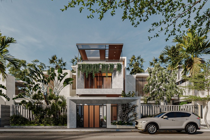 Mẫu hàng rào biệt thự đẹp bê tông được nhiều gia đình lựa chọn 