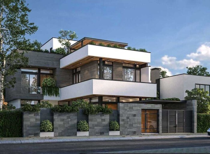 Mẫu tường bao biệt thự đẹp được thiết kế hiện đại nhưng vẫn sang trọng