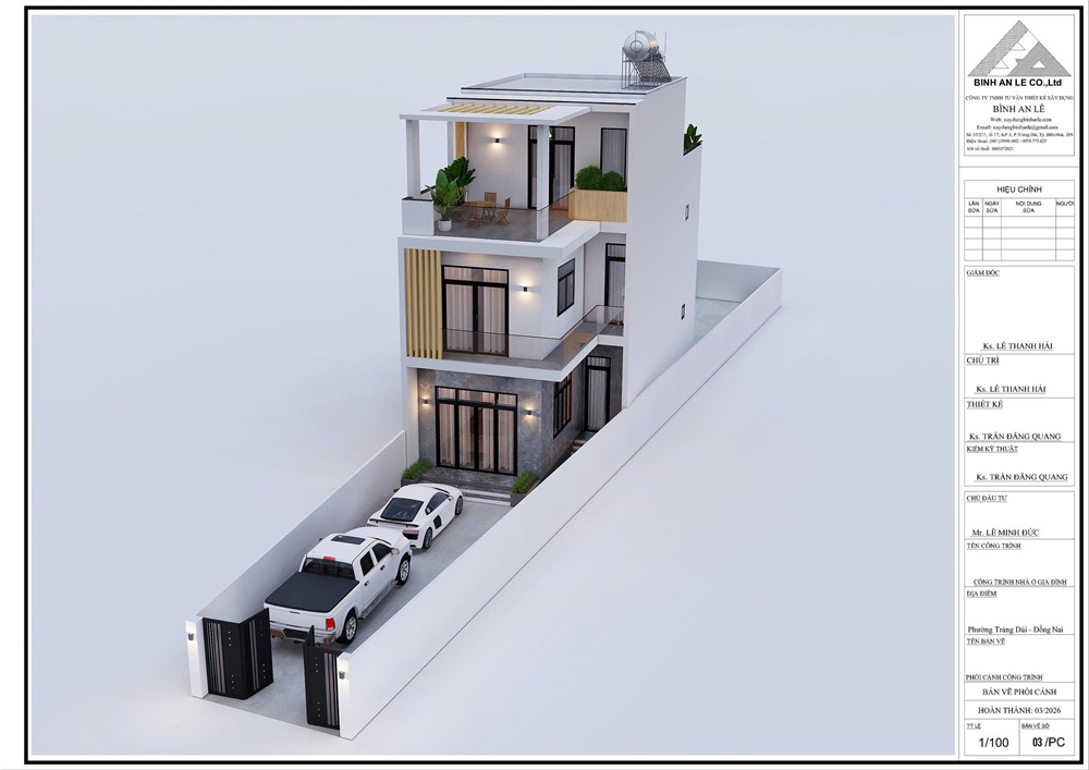 Dự án nhà phố cho gia đình chú Đức ở Trảng Dài