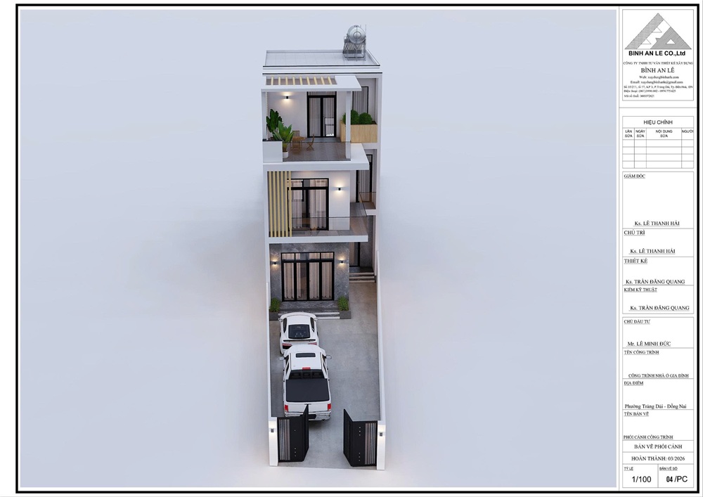 Dự án nhà phố cho gia đình chú Đức ở Trảng Dài