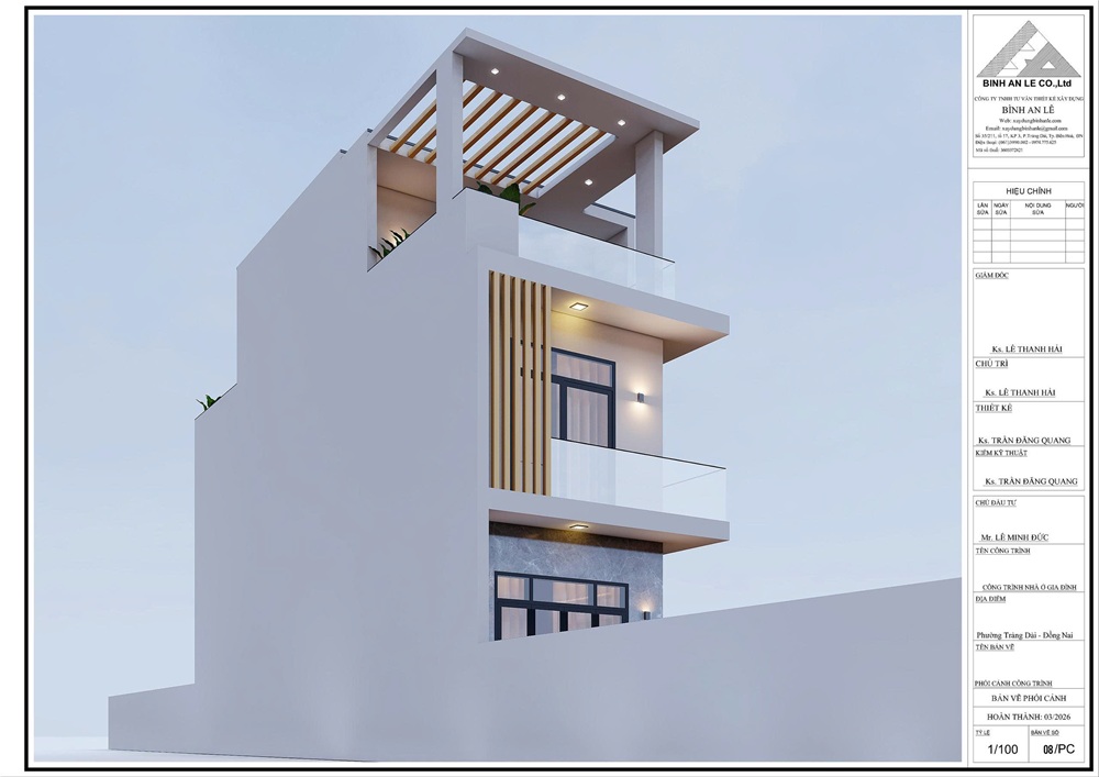 Dự án nhà phố cho gia đình chú Đức ở Trảng Dài