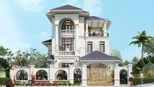 Dự toán chi phí xây biệt thự 3 tầng chuẩn 64 Chi phí chi tiết xây biệt thự 3 tầng