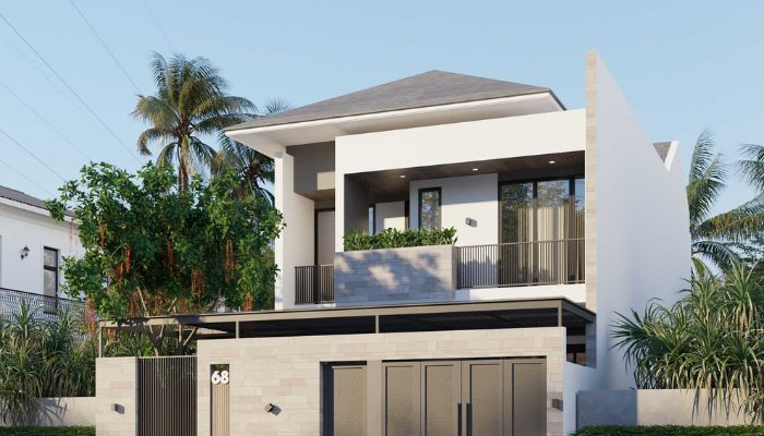 Mẫu biệt thự 10x20m thiết kế 2 tầng