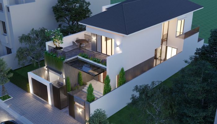 Mẫu biệt thự mái Thái