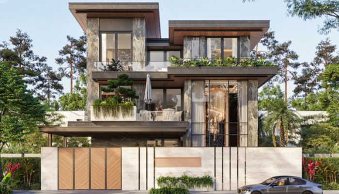 Mẫu biệt thự đơn lập phong cách độc đáo