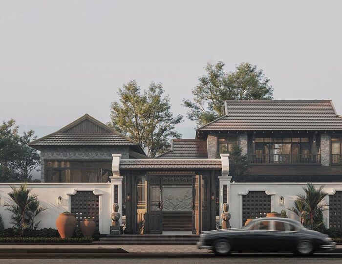 Biệt thự Trung Quốc mang phong cách hiện đại kết hợp cùng với yếu tố truyền thống 