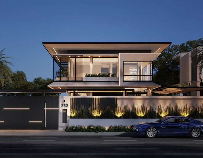 Biệt thự Hàn Quốc 2 tầng thiết kế với đường nét tinh tế 