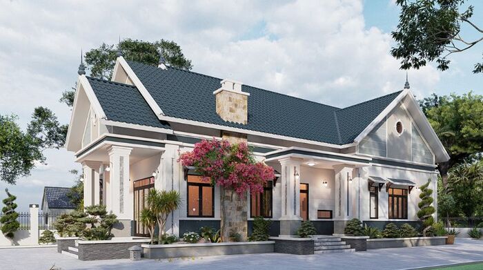 Mái Thái được sử dụng trong thiết kế biệt thự hoàng gia sang trọng 