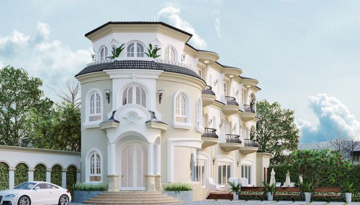 Biệt thự mặt tiền 7m phong cách cổ điển