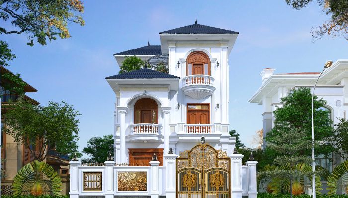Biệt thự tân cổ điển 3 tầng kiểu Pháp