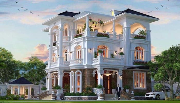 Biệt thự 3 tầng có sân vườn